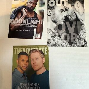 Set of Three Magazines with Diverse Covers Out and Advocate